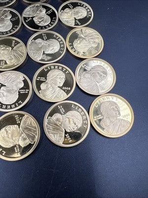 2008 S 25 Coin Proof Sacagawea Dollar Coin Roll