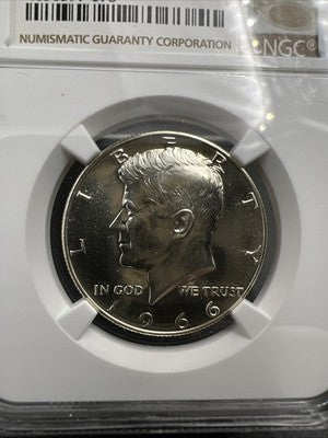 1966 50c Kennedy 40% Silver Half Dollar Coin NGC MS68 #078