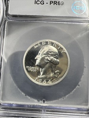 1964 P Washington Silver Quarter Coin ICG PR66 #12