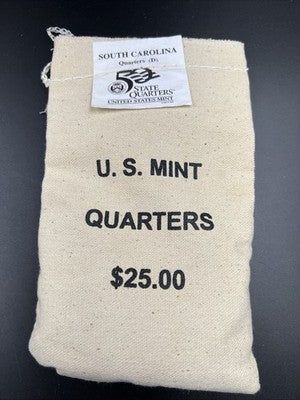 U.S. Mint Bag of 100 2000 D 25c South Carolina State Statehood Quarters BU UNC
