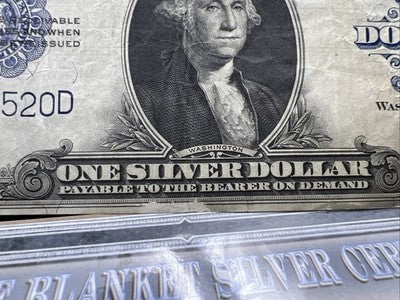 1923 $1 One Dollar Silver Certificate Horse Blanket Speelman White Fine Details