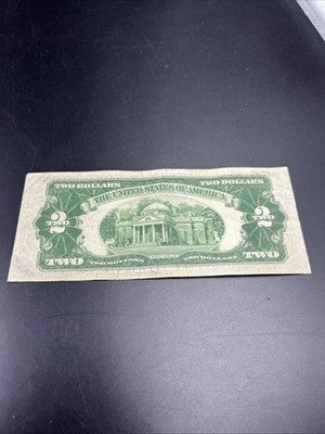 1928 D $2 USN United States Note Red Seal Bill Choice VG Very Good Circ #980