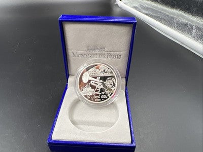 2003 France Silver Proof 1.5 Euro Louisiana Purch Jefferson Napoleon & Armstrong