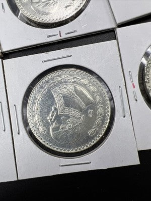 Lot of 9 Mexico 10% Silver Peso Jose Morelos Coins Circulated