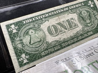 1935 A $1 North Africa Yellow Seal Silver Certificate CH VG Very Good Circ #42