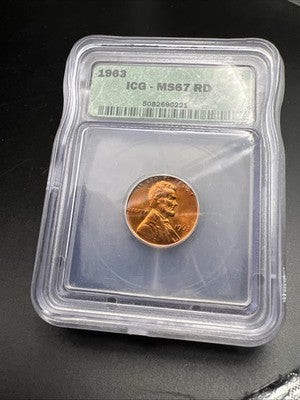 1963 p 1c Lincoln Memorial Cent ICG MS67 RD #221