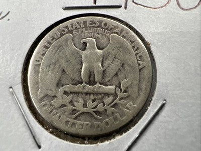 1950 P 25c Washington Silver Quarter Coin AG Circ DDR Double Die Reverse SK#a