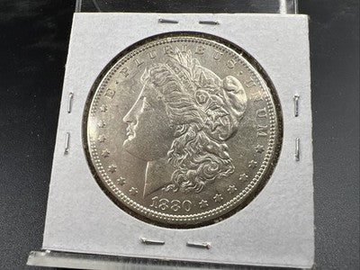 1880 O Micro o vam $1 Morgan Silver Dollar Coin AU About UNC SK#a