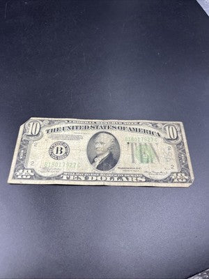 1934 A $10 FRN Ten Dollar Federal Reserve Note New York District VG Circ #27