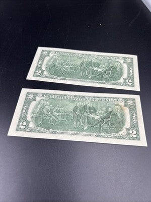2 Consc 2013 $2 FRN CH AU Notes Repeat Serial #22330055 & #22330054