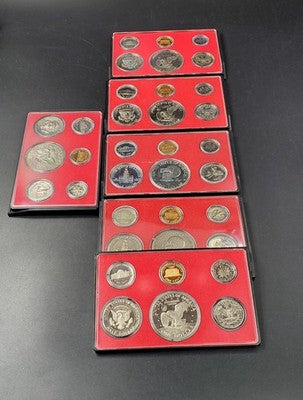 6 Set US OGP Clad Proof Set Lot Collection 1973 - 1978 S - 6 Total sets 30 Coins