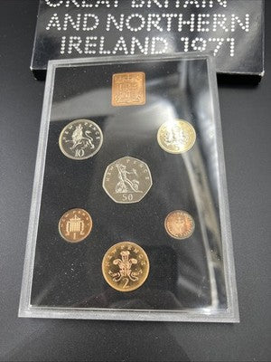 The Decimal Coinage Of Great Britain & Northern Ireland 1971 Coin Proof Set sk#C