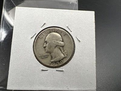 1950 D / D OMM Variety Washington Silver Quarter Very Circulated