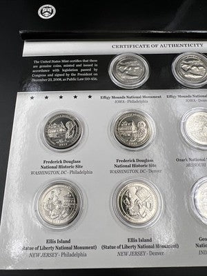 2017 P and D America the Beautiful BU Quarters 10 ATB Park Coin Set Mint Pack