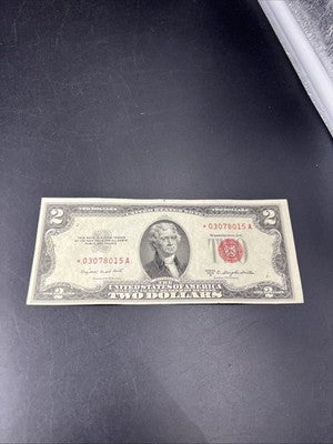 1953 * $2 Star USN United States Notes VF Very Fine Circ #015