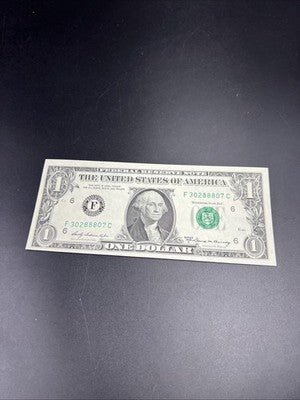 1969 $1 One Dollar FRN Federal Reserve Note UNC #807