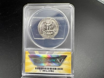 1961 D 25C Washington Quarter Silver Coin ANACS MS66 Gem BU #44