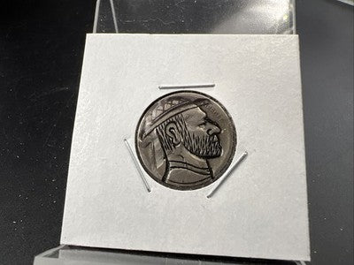 Hobo Buffalo Nickel Coin Modern Carving SKU#T