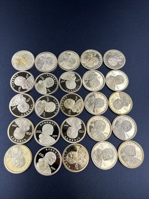 2008 S 25 Coin Proof Sacagawea Dollar Coin Roll