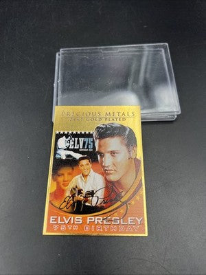 Elvis Presley 75th birthday Gold Plated Card