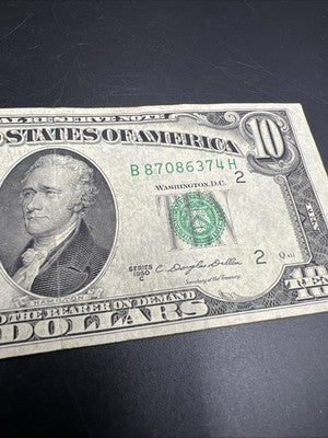 1950 C $10 FRN Ten Dollar Federal Reserve Note New York District Fine Circ #74