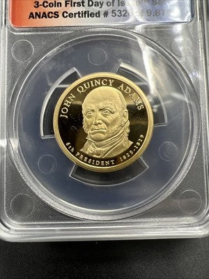 2008 S $1 John Quincy Adams PR69 DCAM Presidential Dollar Coin ANACS #26