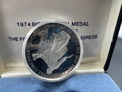 1974 US 1776-1976 Bicentennial John Adams Sterling Silver Medal w/ Box COA