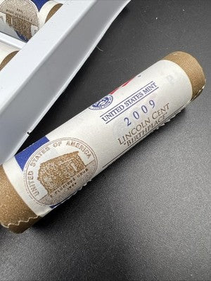 50 Coin US Mint BU Roll 2009 P Birthplace Log Cabin Lincoln Commemorative Cents