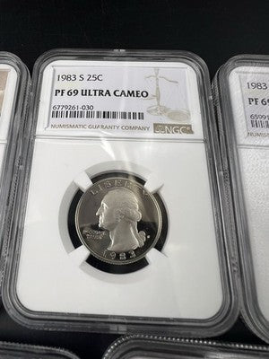 1983 S Complete 5 Coin Clad Proof Set NGC Graded PF69 UCAM