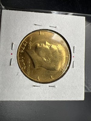Goldenized 1976 50c Bicentennial Kennedy Half Dollar Circ