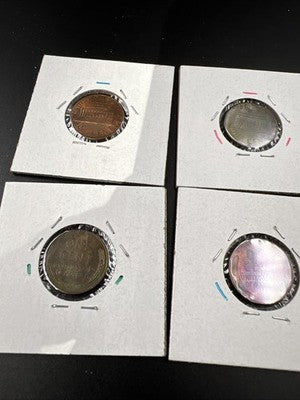 Lot of 4 AU / UNC Toner Lincoln Cent Coins 1942 1992 1958 1959 SK#a