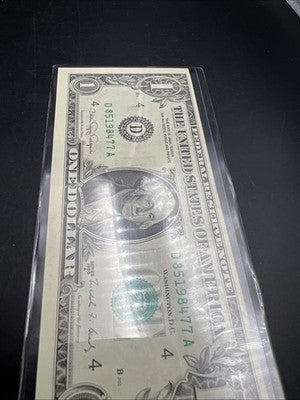 Lot Of 2 1988 A $1 FRN Same Block Federal Reserve Notes CH UNC #480