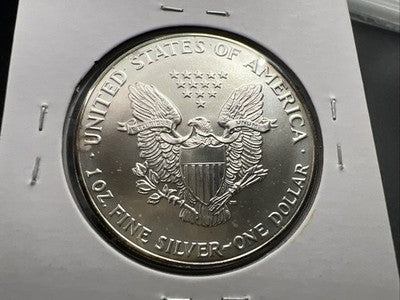 1992 1 Oz ASE American Silver Eagle Coin Gem BU Neat Toning Toner Obverse #a