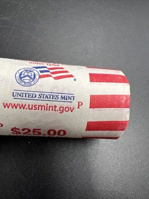 2009 P John Tyler Presidential Dollar US Mint BU Roll 25 Coins
