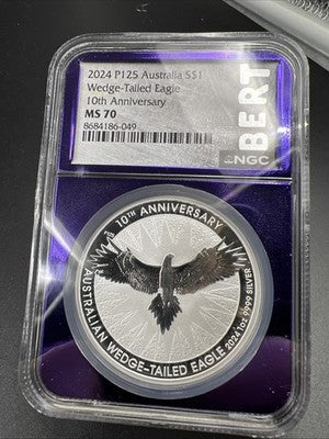 2024 Wedge Tailed Eagle Australia 1 Oz Silver Coin NGC MS70 #049