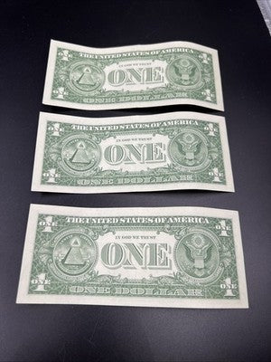 3 Consecutive 1957 $1 One Dollar US Silver Certificate Blue Seal Bills CH VF #85