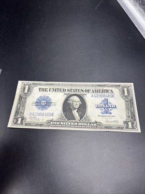 1923 $1 One Dollar Blue Seal Silver Certificate Choice VF Very Fine FR-237 #469