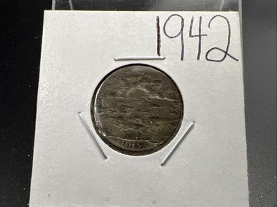 Major Lamination Reverse 1942 5c Jefferson Silver War Nickel Coin Very Circ