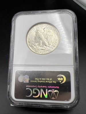 1942 P 50c Walking Liberty Silver Half Dollar Coin NGC BU Brilliant Uncirculated