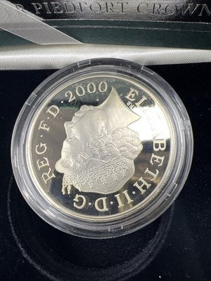 2000 Queen Mother Piedfort 2 Pounds England UK Silver Proof Rare Coin w/ Box COA
