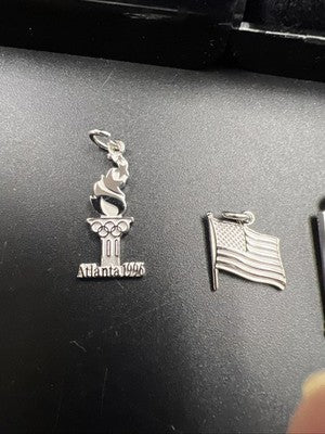 1996 Balfour 3 Piece Atlanta Olympic Pendants Sterling Silver Set