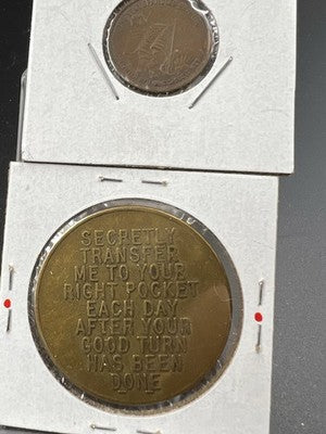 2 Medal Lot - Boy Scouts Pledge & Francisc Scott Key Medals Circulated