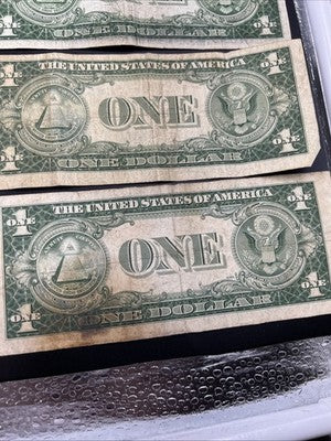 Lot of 10 VERY CIRC 1957 1935 $1 Dollar Silver Certificate Blue Seal Notes #82