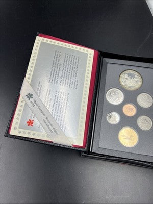 1989 Canada Double Dollar Proof Set Gem Uncirculated Coins Box & COA #A