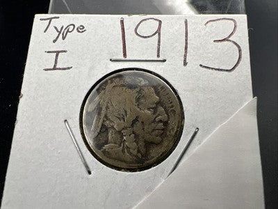 1913 Type 1 5c Buffalo Nickel Coin Very Circulated SKU#A