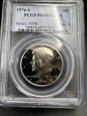 1974 S Kennedy Half Dollar Coin PCGS PR69 DCAM #269 Gem Proof Certified