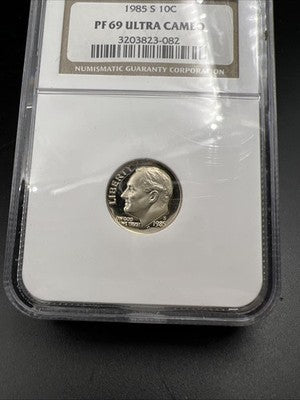 1985 S 10c Roosevelt Copper Nickel Proof Dime Coin NGC PF69 UCAM #083