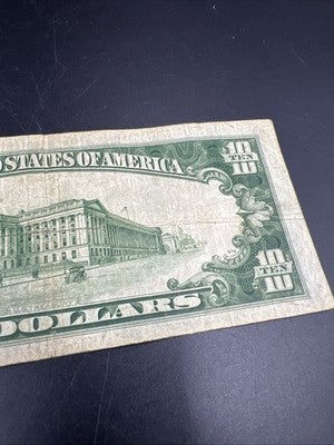 1934 A $10 FRN Ten Dollar Federal Reserve Note New York District VG Circ #227