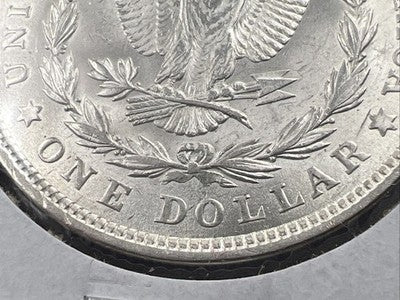 1921 P $1 Morgan Silver Dollar Coin Broken Ribbon Rev Variety Vam CH BU UNC