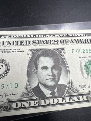 George Wallace Dollar Bill 1963 A $1 FRN UNC Details George Wallace Face